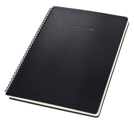 Sigel – Spiralnotizbuch – Conceptum – A4 – Schwarz – Hardcover – 160 Seiten – Linie – 80-Gramm-Papier – si-co821