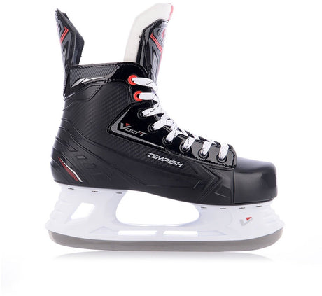 Tempish – Volt-T – Eishockey-Schlittschuhe – Schlittschuhe Herren – Schwarz – verstärkte Knöchelschalen, griffige Edelstahl-Hockeykufe – Größe EU 39
