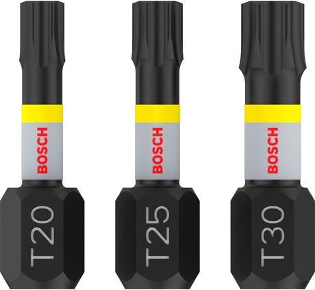 Bosch Impact Control-Serie – Torx-Schrauben-Bit-Set – T20, T25, T30 – 25 mm