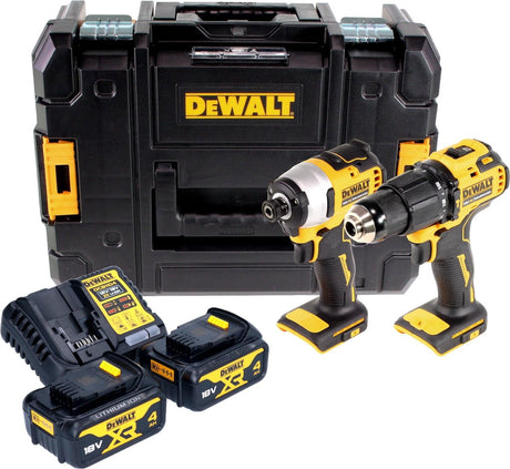 Dewalt Dck2062m2t-qw Kombiset 18 V 4,0 Ah Li-Ion – Akku-Schlagbohrmaschine DCD709 + Schlagschrauber DCF809 – Dck2062m2t-qw