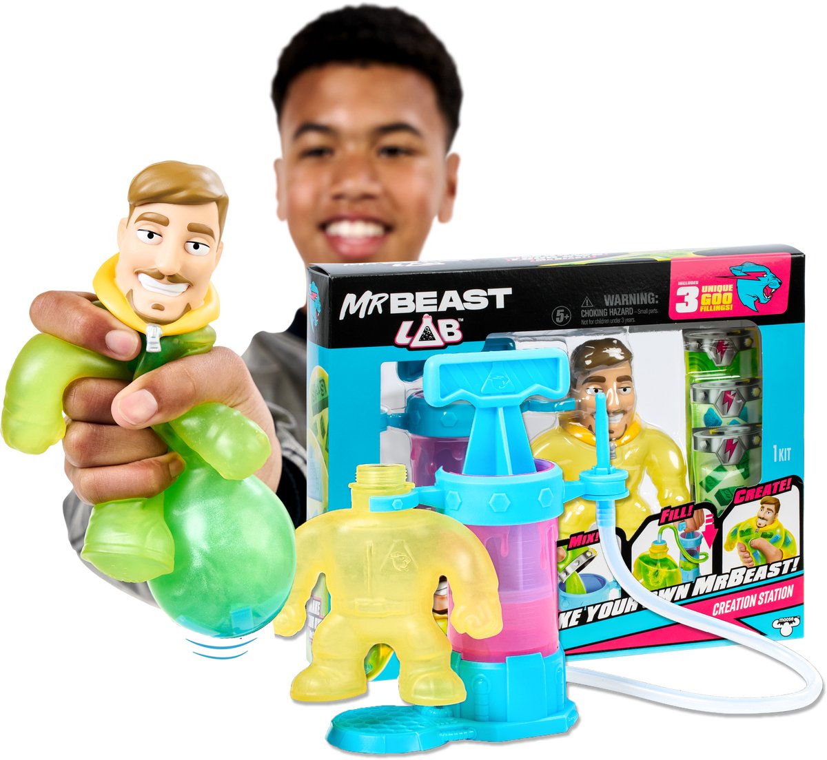 Spectron Mrbeast Lab Kreationsstation – dehnbare Figur
