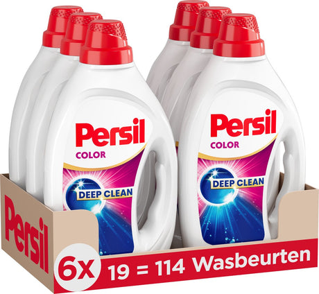 Persil Gel Color – Flüssigwaschmittel – Buntwäsche – 6 x 19 Wäschen – Vorteilspack