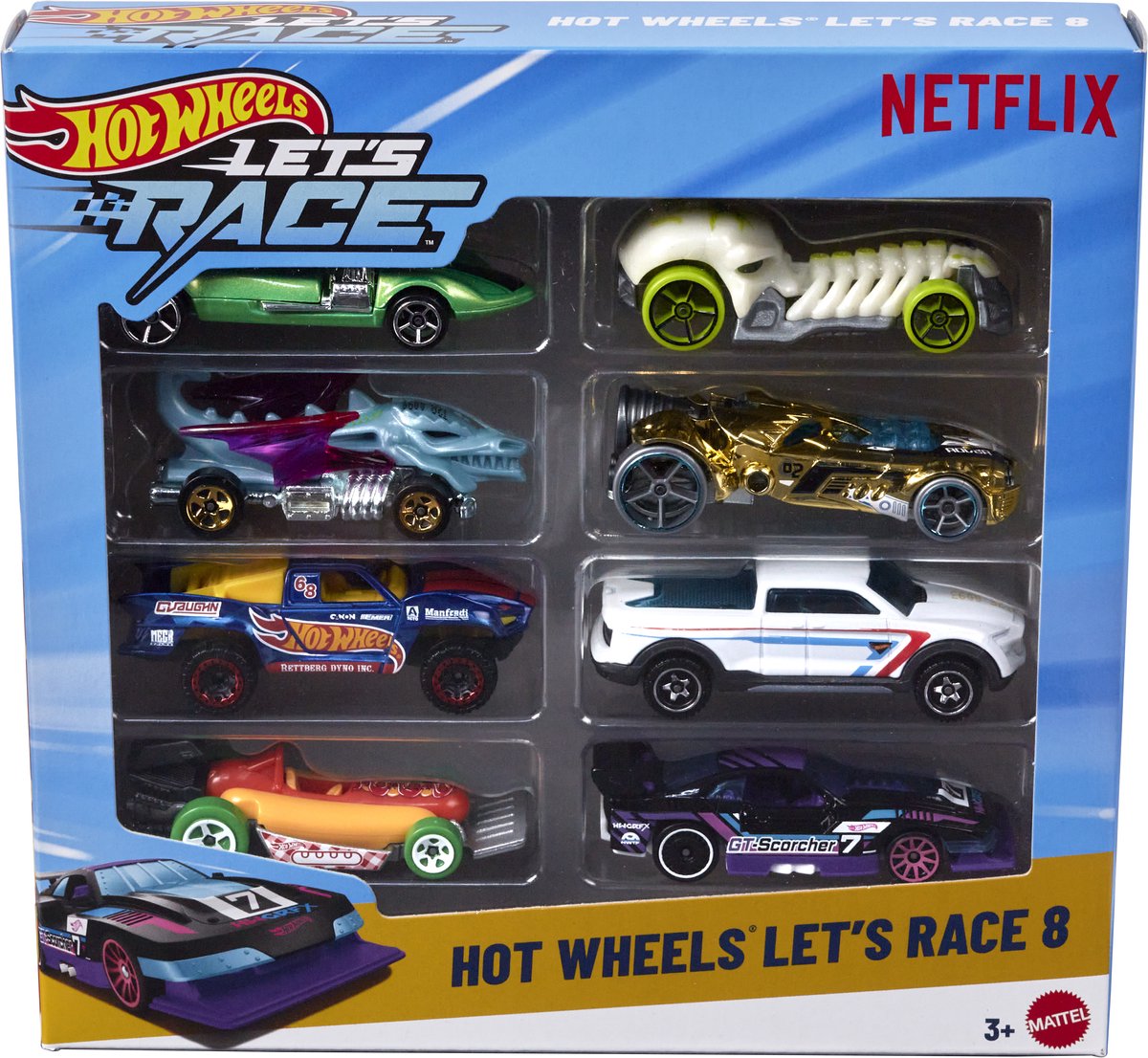 Hot Wheels Let's Race 8er-Pack – aus der Netflix-Serie