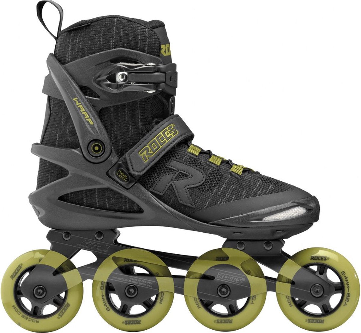 Roces Warp Thread TIF 84 Inline-Skates Unisex – 4x84mm Rollen – Fitness-Inline-Skates – Schwarz Grün – Größe 46