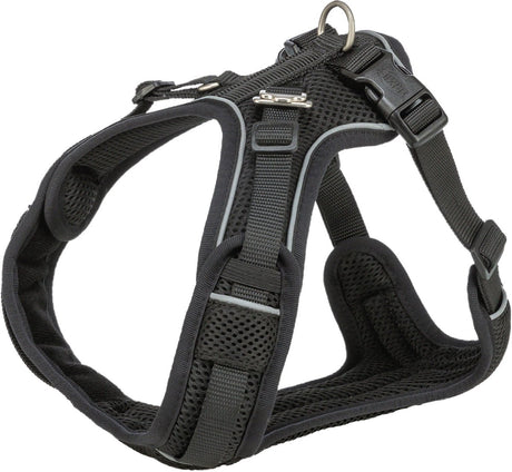 Trixie Hundegeschirr Premium Flexmesh breite Brust schwarz