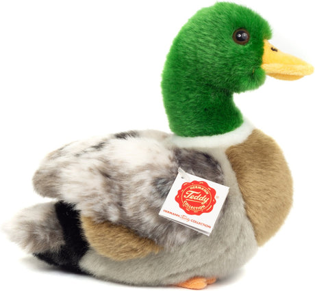 Teddy Hermann Hermann Teddy Stofftier Wildente - weicher Plüschstoff - Premium Kuscheltiere - braun grün - 24 cm - Enten Vögel