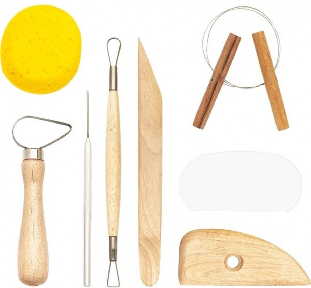 Kangaro klei gereedschap - 8-delig - k-840100