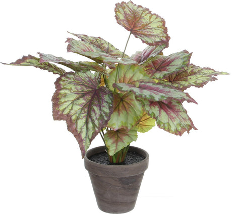 Mica decorations kunstplant - begonia - rood - in pot - 38 x 40 cm - kunstplanten