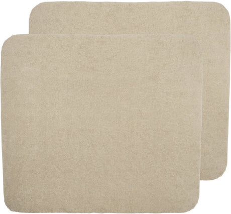 Meyco Baby Uni Wickelauflagenbezug – 2er-Pack – Frottee – Sand – 85 x 75 cm