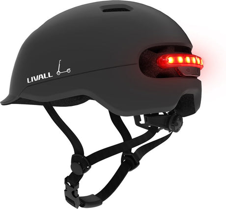 Livall c20 schwarz groß – (intelligenter) Fahrradhelm – SOS-Funktion – intelligente Beleuchtung – Bremslicht