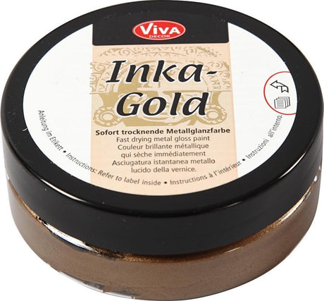 Kreativfirma Inka -gold Glosswax - Brown Gold, 50 ml