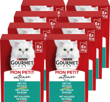 Gourmet Mon Petit Intense - Nassfutter für Katzen - Fischfleisch - 48 x 50 g