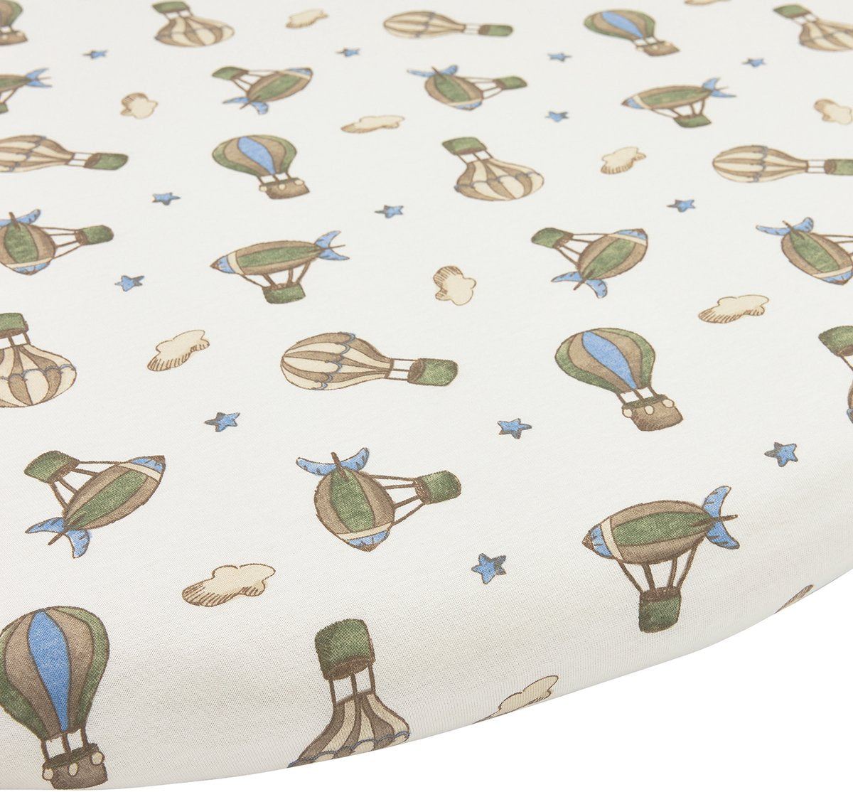Meyco Baby Luftballons Spannbettlaken Laufstallmatratze rund – mehrfarbig – 90 x 95 cm