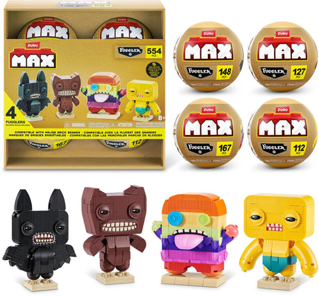 Max baut mehr Premium-Fugglers-Bausteinkollektion im 4er-Pack von Zuru