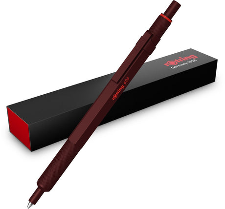 Rotring 600 Kugelschreiber | mittlerer Punkt | schwarze Tinte | Stift mit Vollmetallgehäuse | Schokoladentrüffel | rutschfester Rändelgriff und Sechskanthülse | nachfüllbar