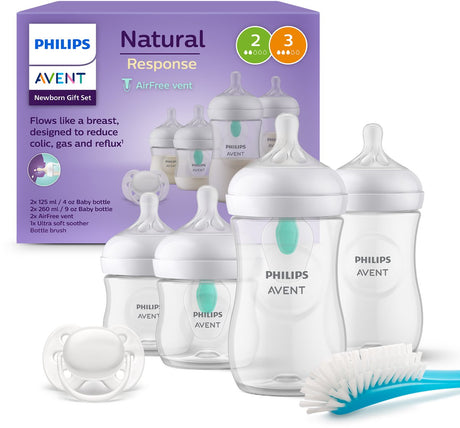 Philips Avent Natural Response Bottle – Starterset für Neugeborene scd657 11 – Babyflaschen mit Anti-Kolik-Sauger