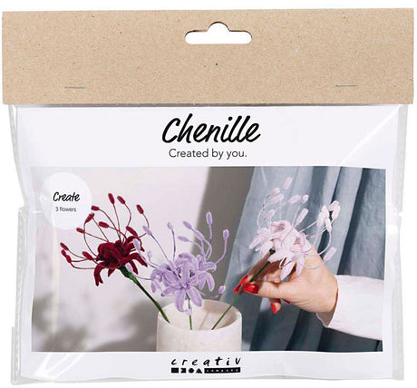 Creativ Company Mini-Hobby-Set Lilienblüten aus Chenilledraht hellrosa