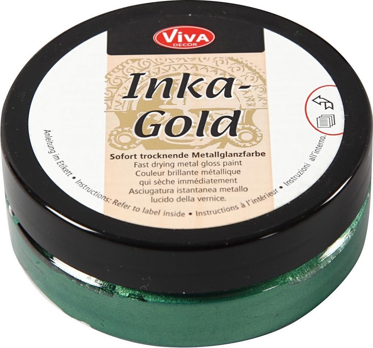 Creativ Company Inka -gold Glosswax - Emerald, 50 ml