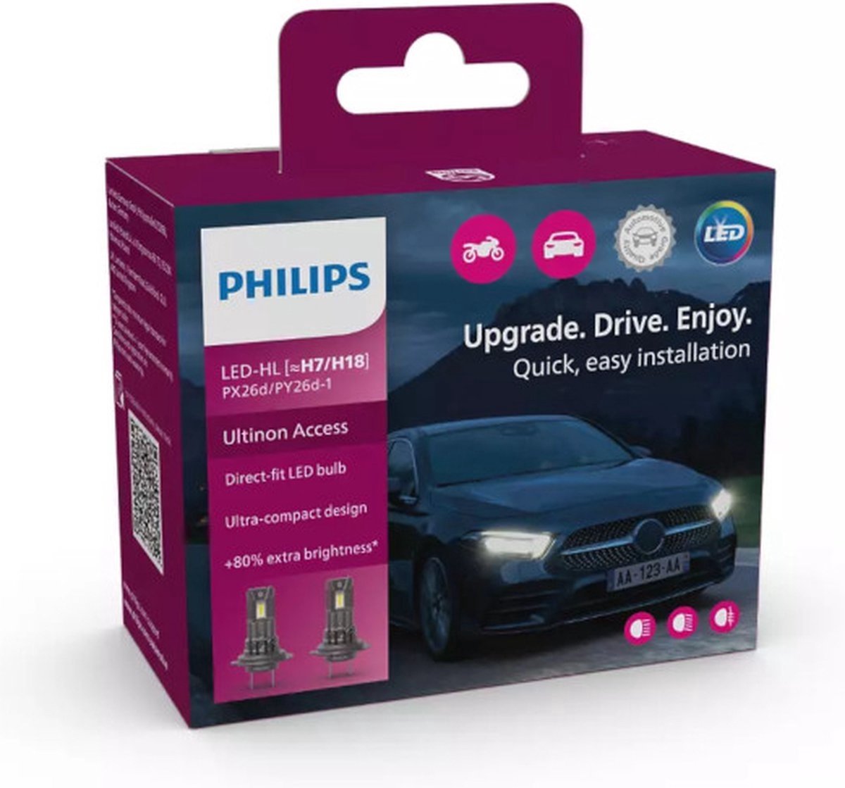 Philips ultinon access led h7 set 11972u2500cx