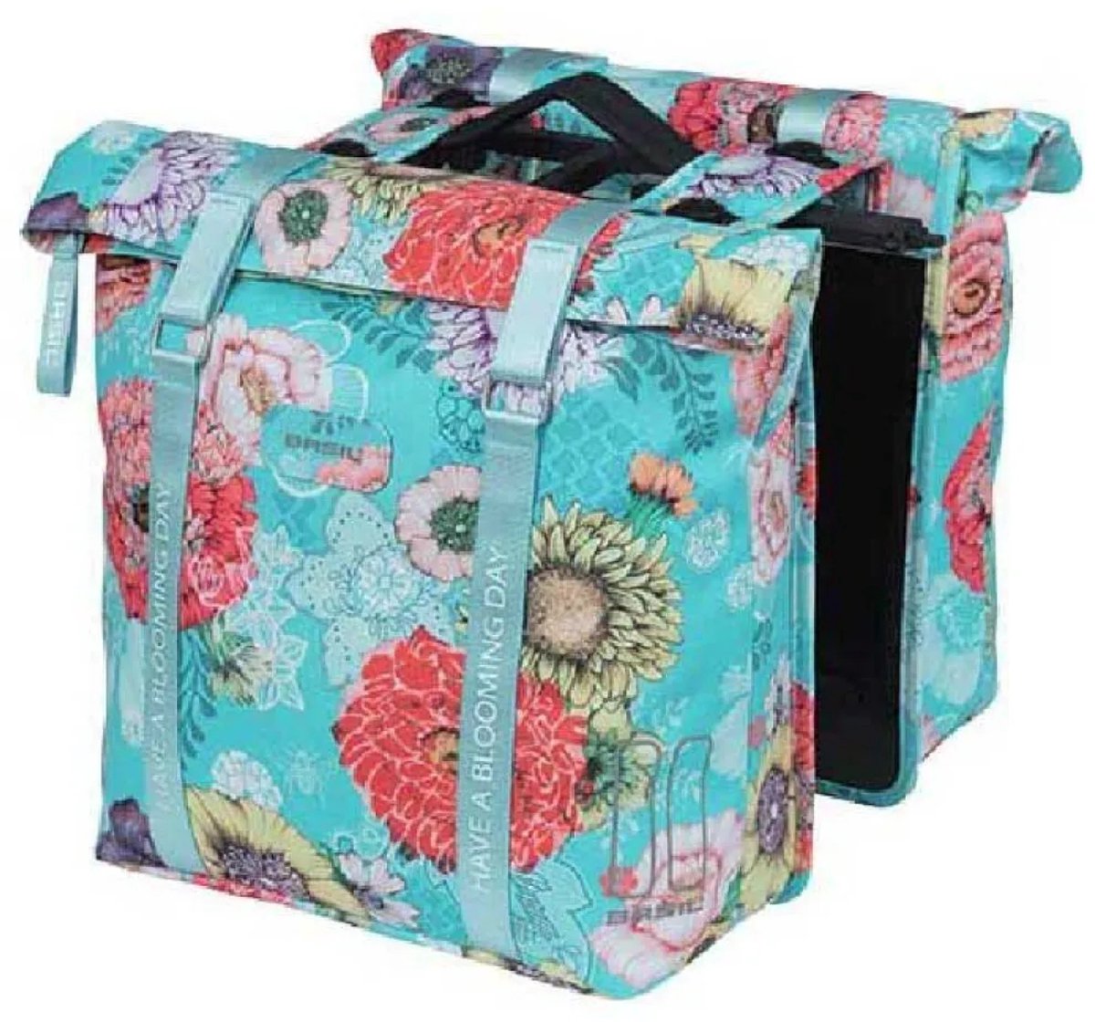 Basilikum Bloom Field Doppelfahrradbeutel, wasserdicht, himmelblau, 35l
