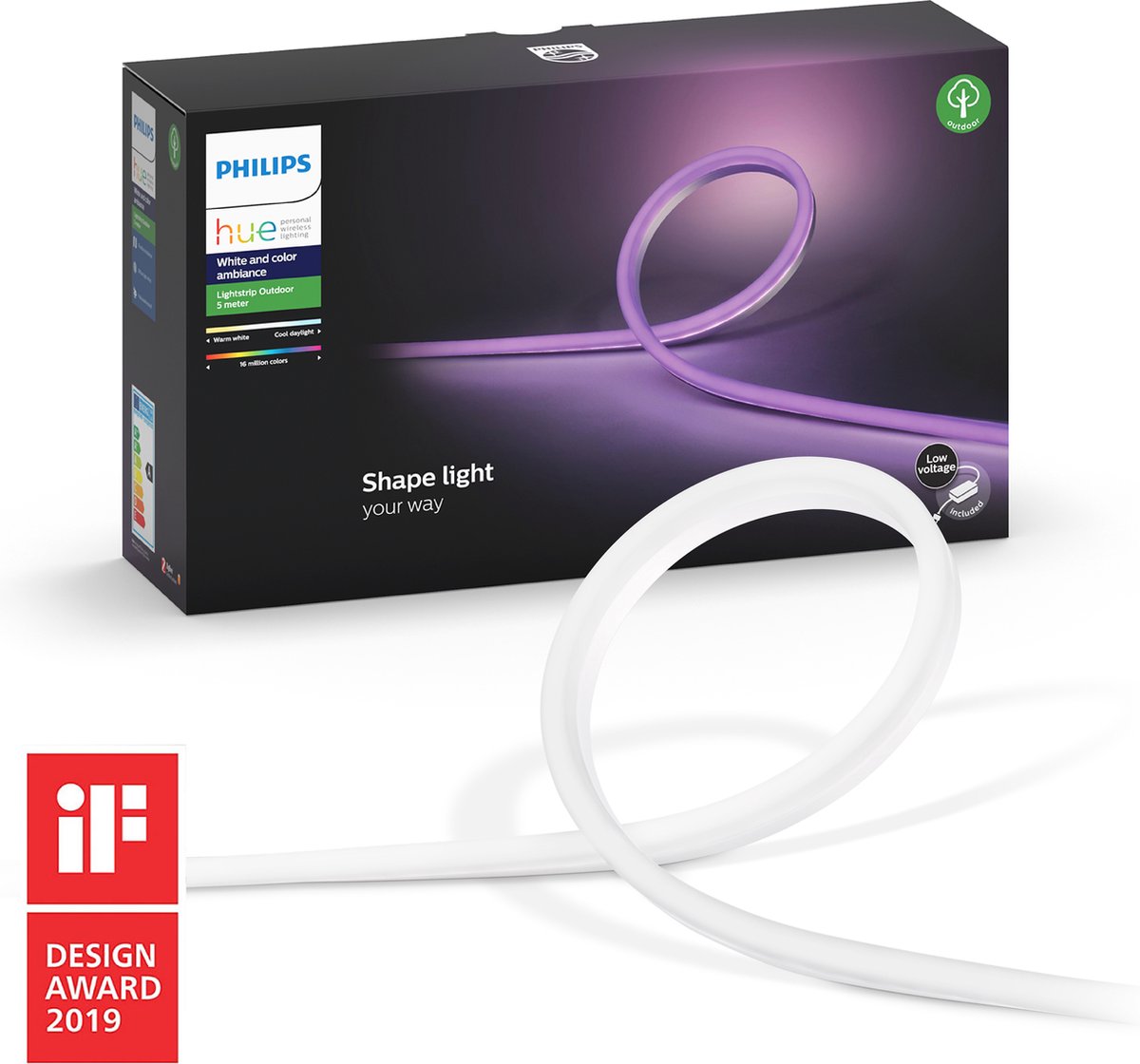 Philips hue lightstrip outdoor - wit en gekleurd licht - 5m