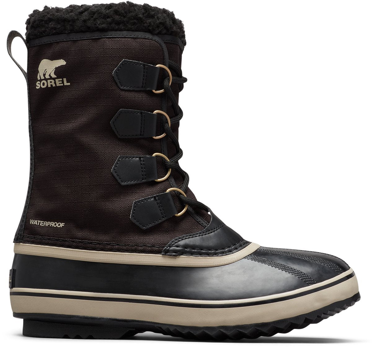 Sorel 1964 Pac™ Nylon WP Herren-Schneestiefel – Schwarz, Ancient Fossil – Größe 42