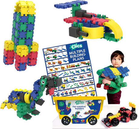 Clics Rollkasten-Bausteine – Baukasten 15in1