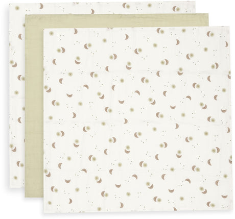 Jollein hydrofiele doek small 70x70cm over the moon (3pack)