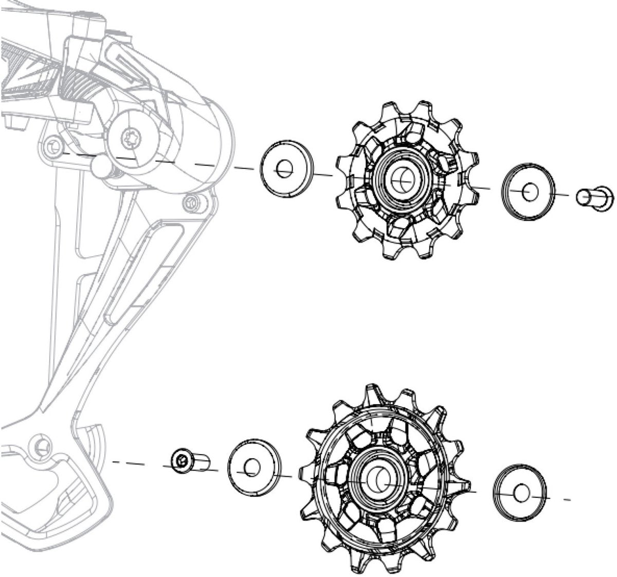 Sram nx sx eagle 12v Umwerferradsatz schwarz