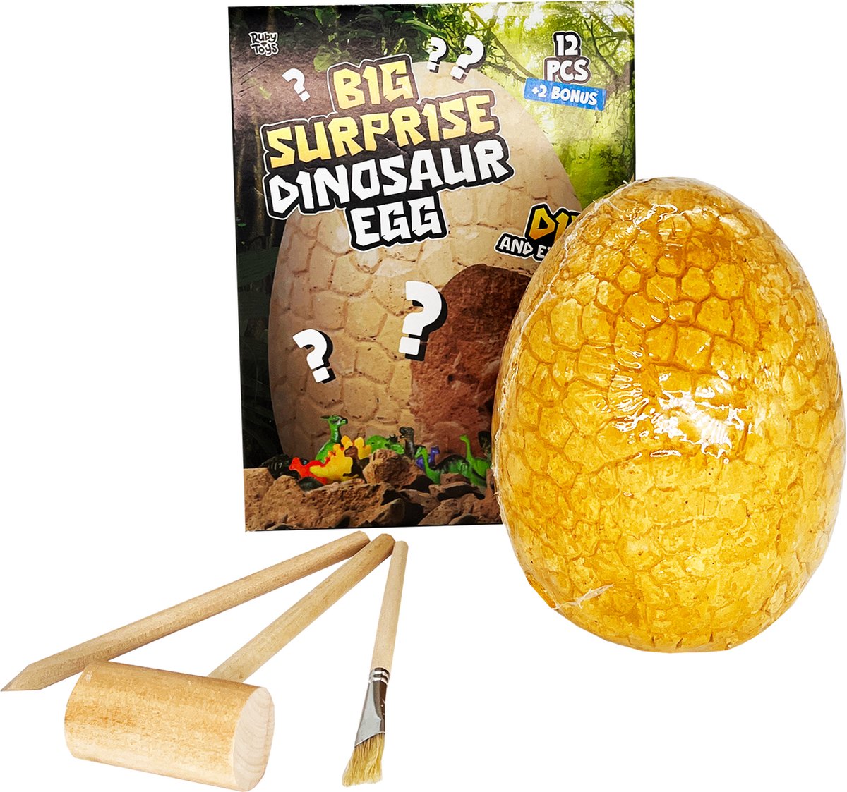 Mega-Schnitz-Eier-Dino mit 14 Überraschungen
