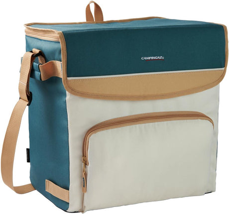 Campingaz Fold'n Cool Minimaxi 30l Kühltasche – 12x 1,5 Liter – antibakterielles Futter – Grün Beige Weiß