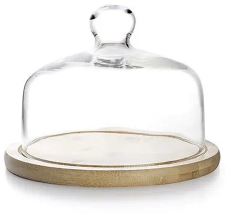 Ibili 18 cm Glasplatte mit transparentem Holzsockel