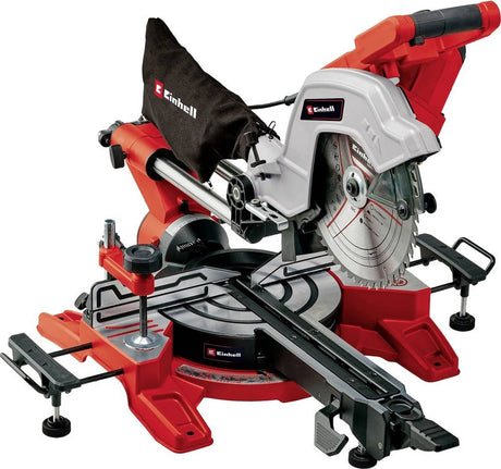 Einhell elektrische Radial-Kapp- und Gehrungssäge TE-SM 10 l Dual – 1800 W – ø254 mm – Sägekopf nach links und rechts neigbar – mit Laser – inkl. Sägeblatt mit 48 Zähnen