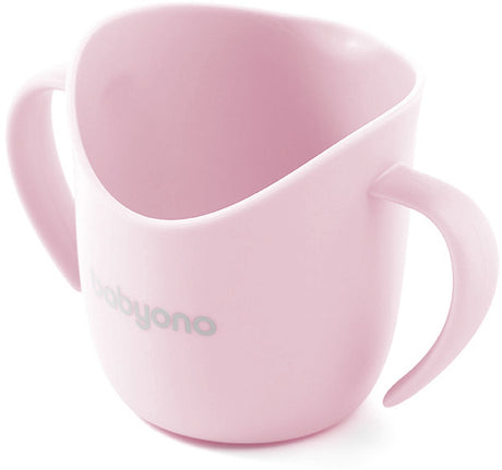 Babyono Flow-Serie – ergonomischer Trainingsbecher – rosa – Griffe – 6 m+