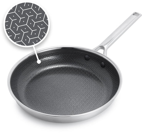 Greenpan Apex Bratpfanne – 24 cm – Wabenkeramik – PFA-frei – Induktionsbratpfanne – ofenfest bis 220 °C – spülmaschinenfest – Edelstahlgriffe – Edelstahl