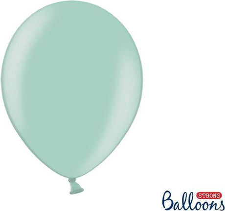 Partydeco Luftballons metallic kräftig mintgrün - 30 cm - 10 Stück