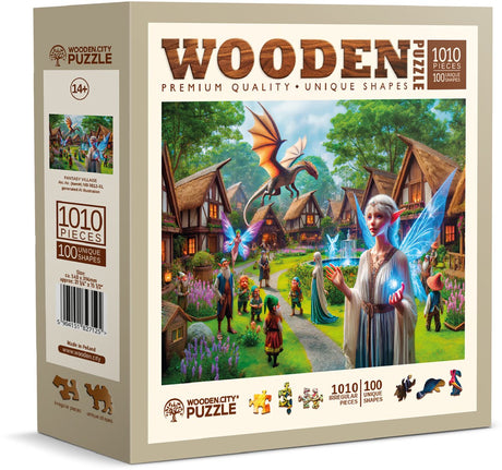 Holzstadt wood.city Puzzle Fantasy Village - Holzpuzzle 1000 Teile.