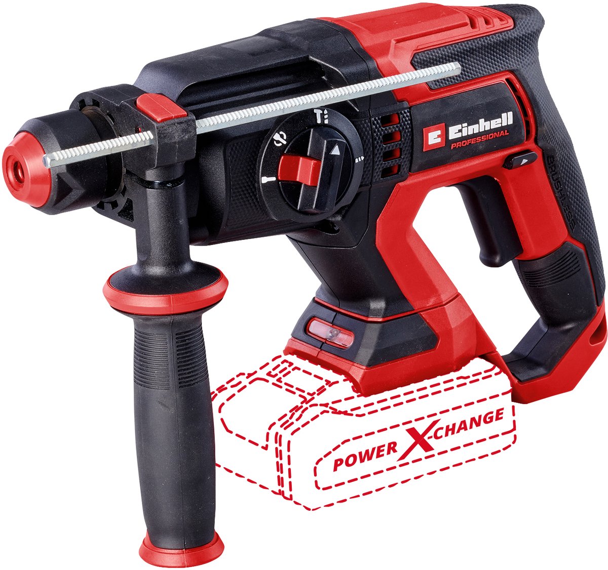 Einhell TP-HD 18 22 D LI BL – Solo Profi-Akku-Schlagbohrschrauber (Rot Schwarz, Akku und Ladegerät nicht im Lieferumfang enthalten, inkl. Aufbewahrungskoffer E-Case S-F)