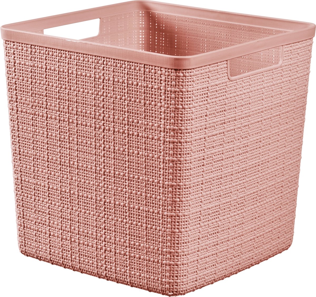 Curver Jute-Aufbewahrungskorb Cube 17l Rose Dawn | 2 Stk