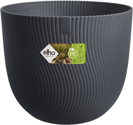 Elho sereh rond 40 - bloempot voor binnen buiten - 100% gerecycled plastic - ø 39.0 x h 33.3 cm - antraciet