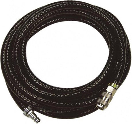 HBM Maschinen Stanley Luftschlauch 20 Meter - Kompressorschlauch - max. 10bar - Europäische Schnellkupplung - PVC - schwarz