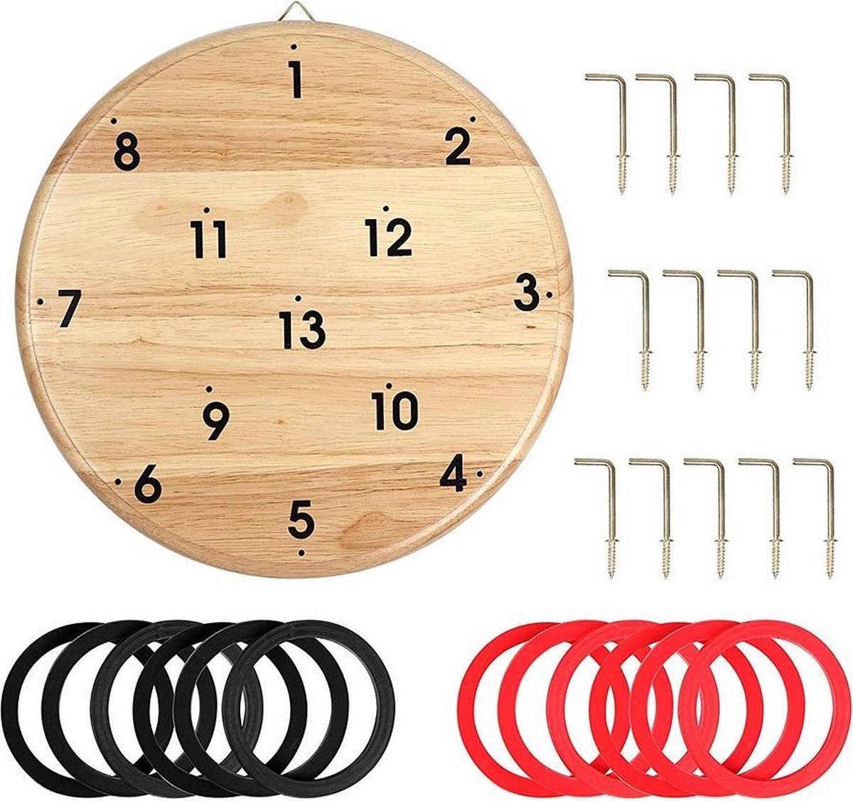 Bs Toys Hakenwurf-Wurfspiel aus Holz, 13-tlg.