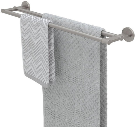 Tiger Noon – Handtuchhalter doppelt – gebürsteter Edelstahl