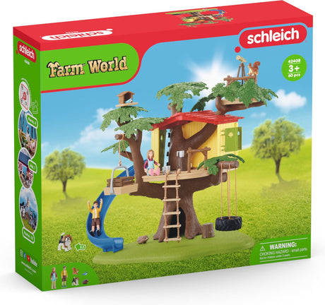 Schleich Bauernhofwelt – Abenteuerliches Baumhaus – Figurenset – Kinderspielzeug für Jungen und Mädchen – 3 bis 8 Jahre – 28 Teile