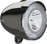 Scheinwerfer 706-B Retro 15 Lux-LED-Batterie-Chrom schwarz