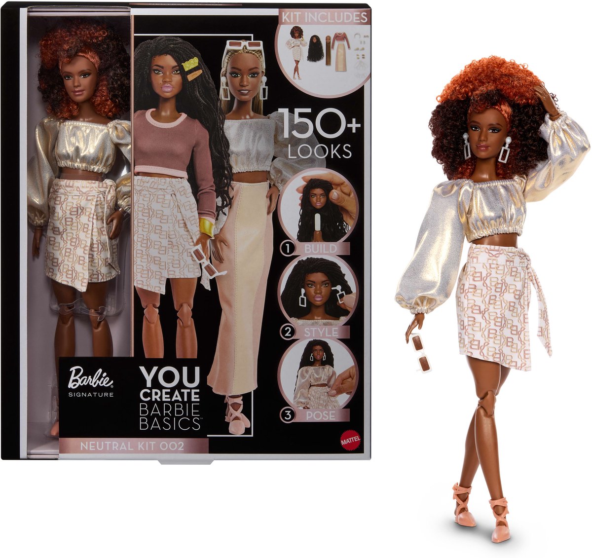 Barbie you create basics neutral kit pop goud kinderen