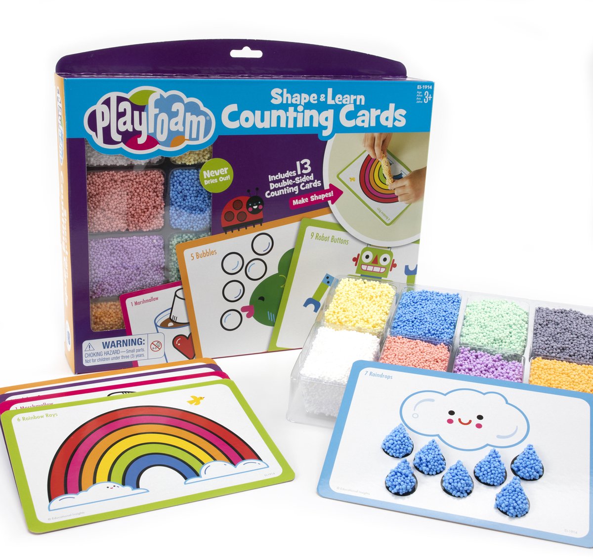 Lernressourcen Playfoam® Shape Learn Counting Cards - 3+