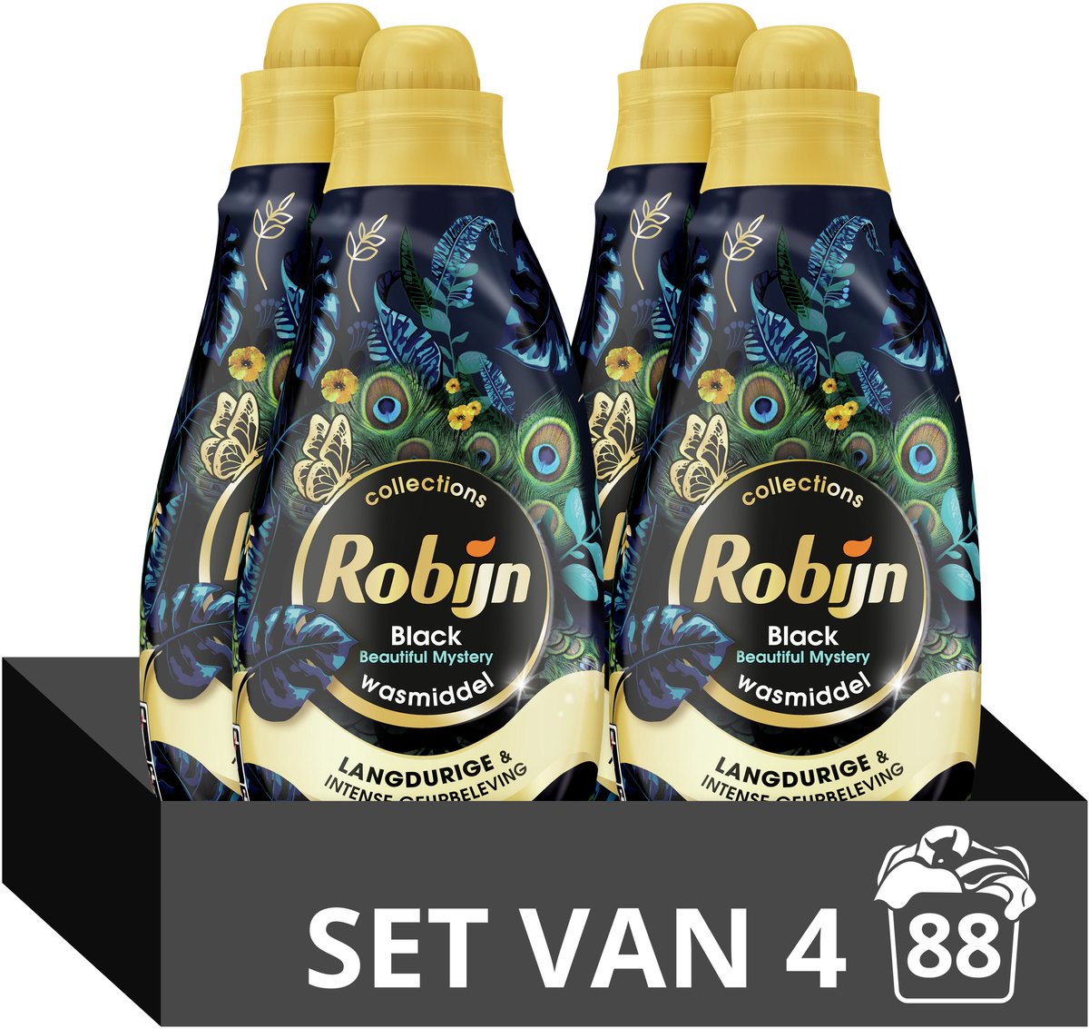 Robijn Small Power Collections Flüssigwaschmittel – Beautiful Mystery – 4 x 22 Waschgänge – Vorteilspackung