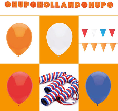 Merkloos sans marque hockey oranje versiering 46-delig – slingers, ballonnen serpentines