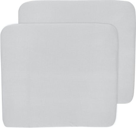Meyco Baby Uni Wickelauflagenbezug – 2er-Pack – hellgrau – 85 x 75 cm